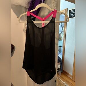 Nike Dri-Fit Elastika Racerback Tank Top - Black/Pink - Size S